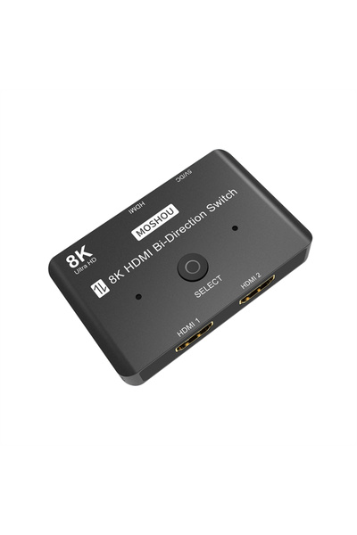 Choice محول HDMI ثنائي الاتجاه MOSHOU بدقة 8K@60Hz، محول ومقسم 2 في 1 أو 1 في...