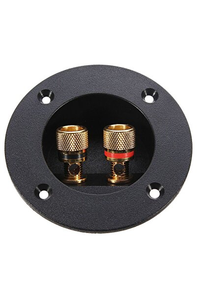 choice2 2pcs Black Brand New Speaker Terminal Connectors Round Boxes with 2 B...