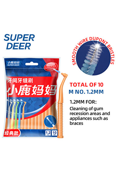 choice2 1.2mm 10 PCS L-Shape Interdental Brush Wire Orthodontic Interdental B...