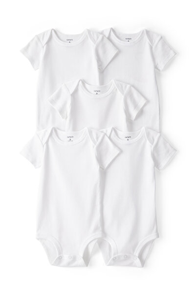 Carter's طقم جسم للأطفال من Layette مكون من 5 قطع سعة 1 لتر930510 أبيض