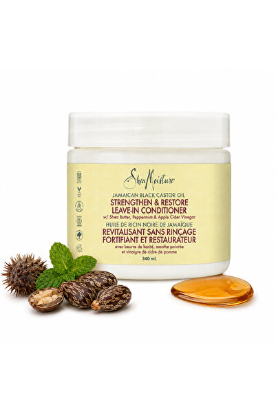 Shea Moisture بلسم زيت الخروع الأسود الجامايكي لتقوية وإصلاح الشعر، 453 مل
