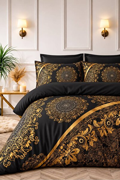 Always Double-Sided Double Duvet Cover Set with Elastic Sheet Ottoman Yellow
