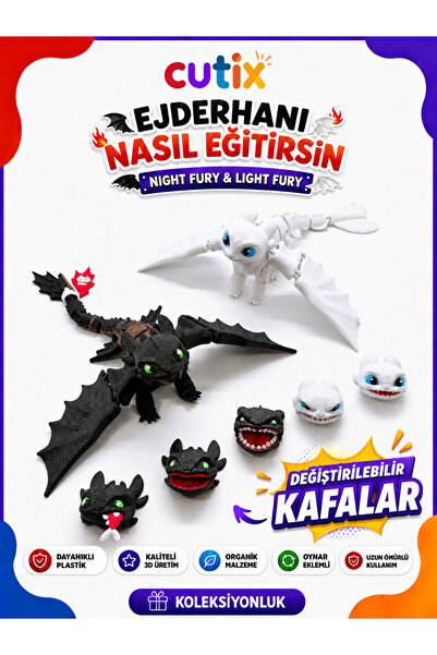 Cutix Dişsiz & Işığın Öfkesi Oyuncak Figür Ejderhanı Nasıl Eğitirsin Gecenin ...