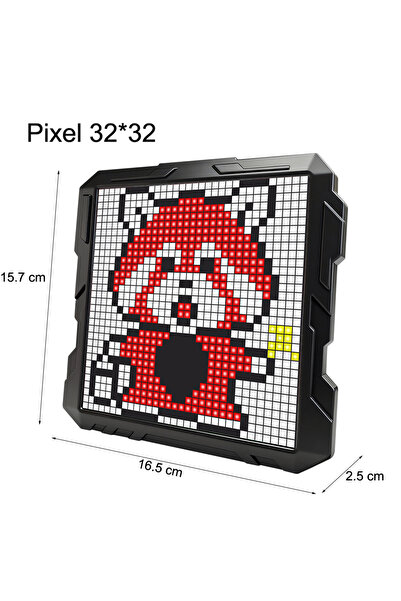 Choice1 Pixel 32x32 Mecha Style LED Pixel Display Screen Alarm Clock DIY Crea...