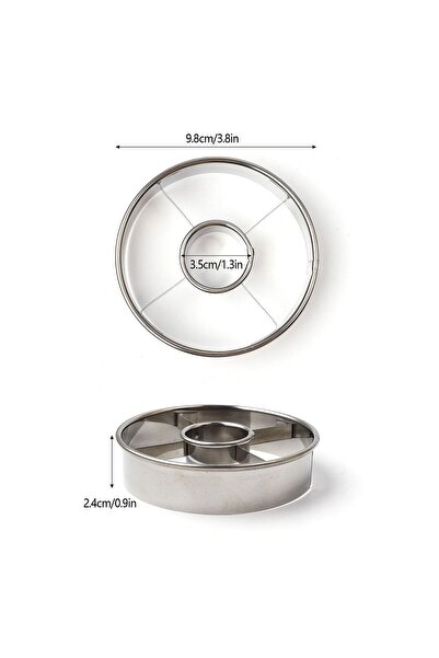 Choice 1pcs SILVER Round Stainless Steel Donut Special Cutting Mold for House...
