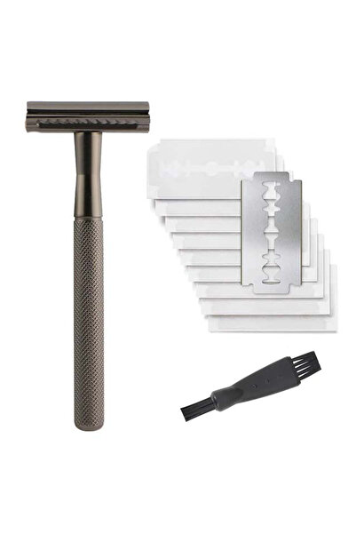 choice2 black Stainless Steel Safety Razor with Weighted Handle for Men Doubl...