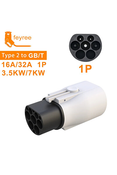 Choice Type2 to GBT 32A 7KW 1 Phase Feyree EV Charger Adapter Type 2 IEC 6219...