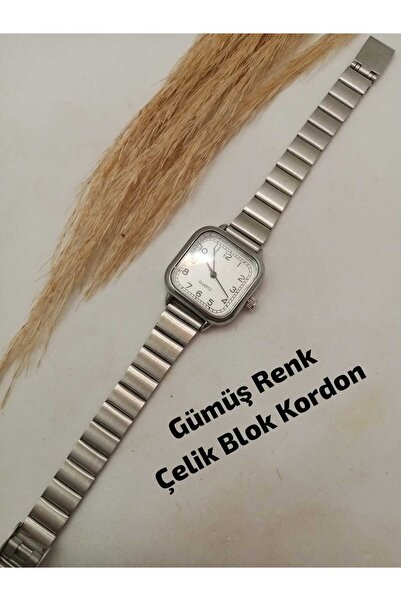 Brality Klasik Sade Şık Tasarım Vintage Kadın Kol Saati , Gümüş Renk Kasa , G...