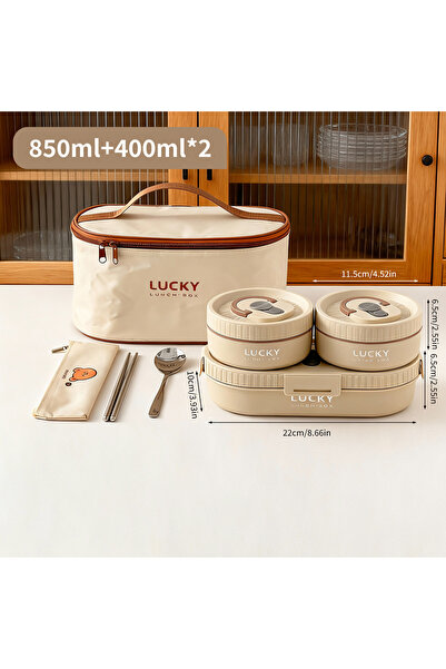 Choice16 WORTHBUY Beige 1650ml Set WORTHBUY 304 Stainless Steel Oval Insulate...