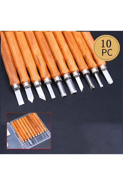 Choice3 10pcs Professional Wood Carving Chisel Set with Carbon Steel Wood Car...