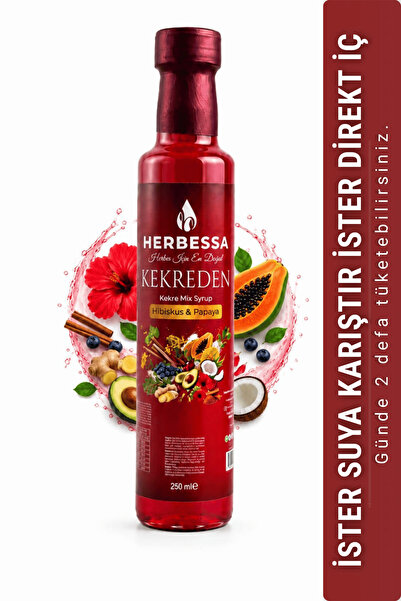 KekreMix Şurup 250 ml | Kekre Şurubu | Hibiskus & Papaya Bitkisel Karışım