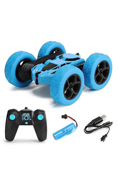 Choice Blue Rc Stunt Car Kids Double Sided Flip Remote Control Cars 2.4G High...