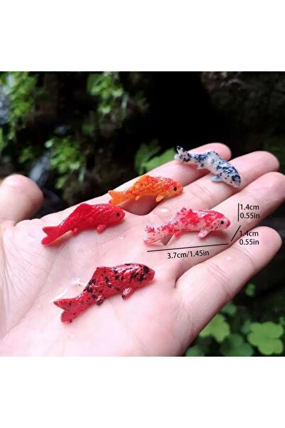 Choice S 5PCS/Set Resin Koi Fish Simulation Set - DIY Micro-Landscape, Perfec...