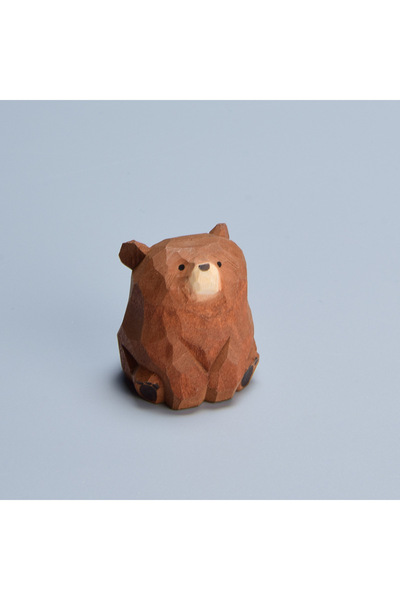 Choice C1PC Wooden Bear Miniature Polar Bear Crafts Ornaments Cute Mini Solid...