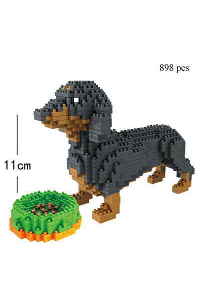 Choice4 Dachshund in bag KNEW BUILT Dog Model Mini Building Block Toys Set fo...