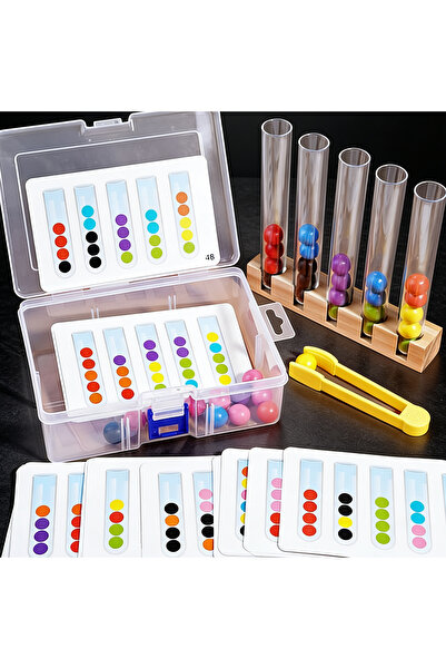 Choice 5sg Children's Wooden Educational Toy Colorful Bead Sorting Tongs and ...