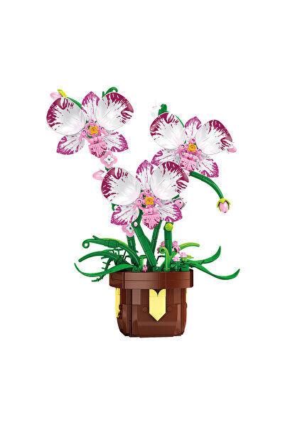 Choice T1118 323PCS Phalaenopsis Potted Plant Building Block Flower Model Puz...