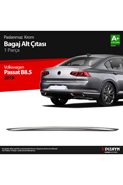 S Dizayn S-Dizayn VW Passat B8.5 Krom Bagaj Alt Çıtası 2019-2023 7619030