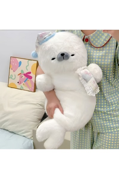 Choice 60cm Sleeping seal New Sleeping Seal Plush Doll Kawaii Soft Stuffed Pl...