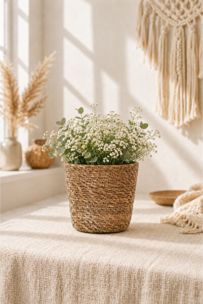 KaiHome Hasır Çok Amaçlı 15x15 Sepet/Saksılık/Düzenleyici