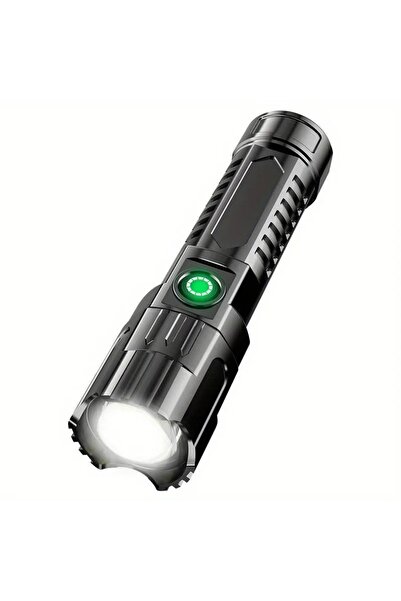 Choice black 1PC Flashlight Rechargeable Zoom LED Flashlight Handheld Torch w...