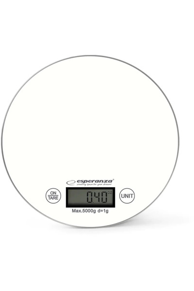 ESPERANZA Kitchen scale EKS003W, 5 kg, white