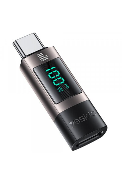 Yesido Adaptor Date și Încărcare USB-C - USB-C GS24 Display, Gri