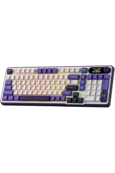 ROYAL KLUDGE Tastatură Gaming RK-S98, iluminare RGB, cu fir, wireless 2.4Ghz,...