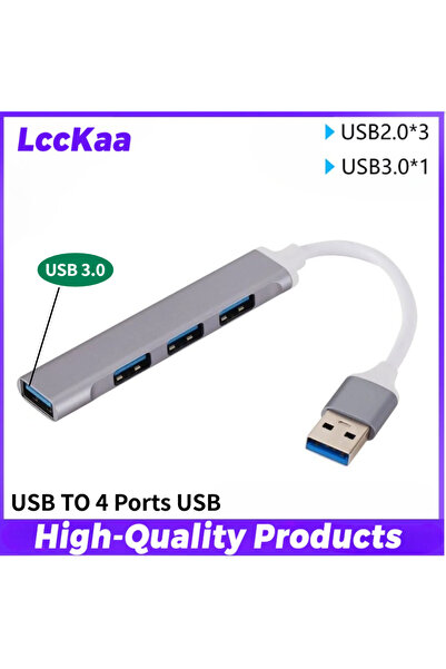 Choice Gray USB Mini USB Type C Hub Mobile Phone Computer One Drag Four Expan...