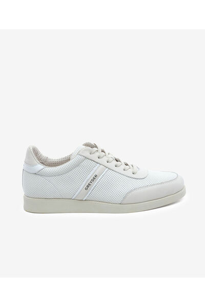 Greyder Erkek Beyaz Hakiki Deri Sneaker Ayakkabı 5Y1SA18462