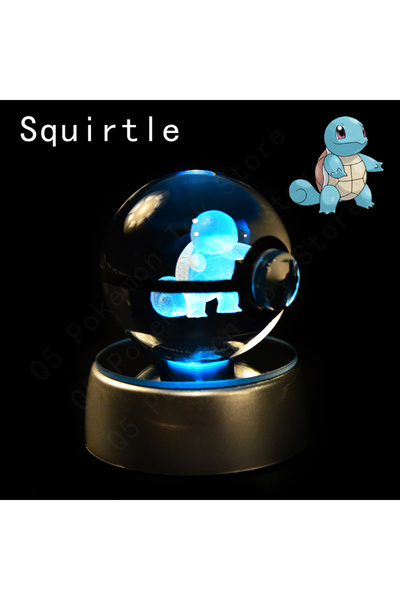 Choice17 09 Squirtle Pokemon Crystal Ball 3D Pikachu Mewtwo Mew Gengar Night ...