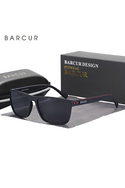 Choice Red Black BARCUR Men Polarized Sunclasses TR90 Light Weight Fishing Tr...
