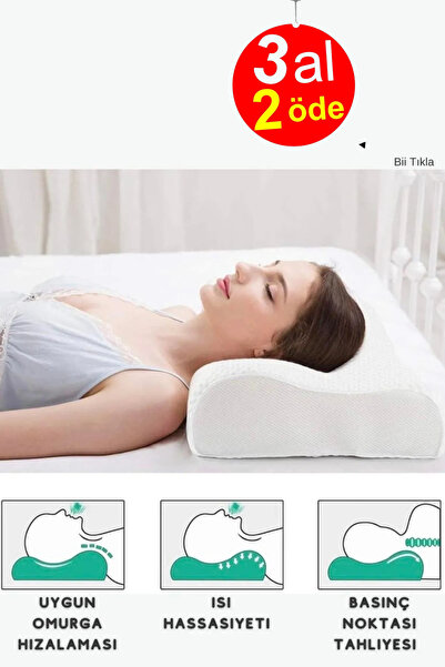 Viscomina Visco Medium Pillow Special Design for Those with Cervical Disc Her...