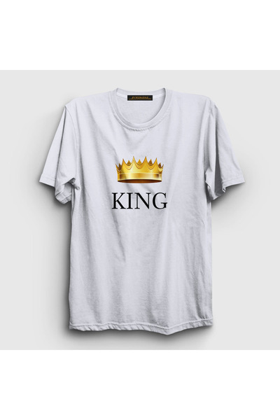 Presmono Unisex beli King King T-shirt 381130tt