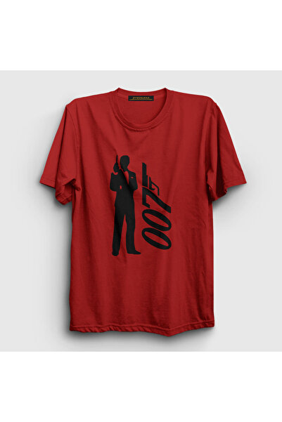 Presmono Unisex crveni smoking film Džejms Bond T-shirt 258281tt