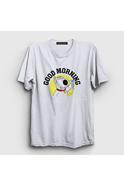 Presmono Unisex White Morning Brian Griffin Family Guy T-shirt300633tt