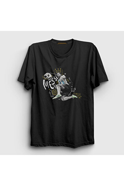 Presmono Unisex crna 10 Argentina fudbalska lopta Lionel Messi T-shirt 313549tt
