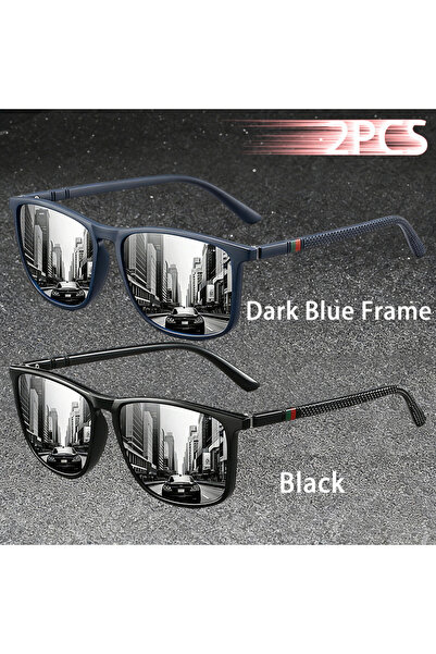 Choice4 DarkBlue-Black 2PCS Classic Fashion Colorful Stripes Design Sunglasse...