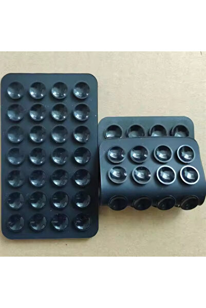 Choice12 Black Double-Sided Silicone Suction Cup Phone Holder 28 Pads Univers...