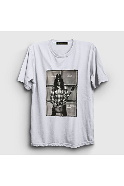 Presmono Unisex beli Amps Guns N' Roses Slash T-shirt 39778tt