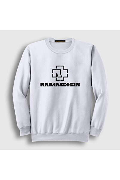 Presmono Unisex bela majica sa Rammstein logotipom 106011tt