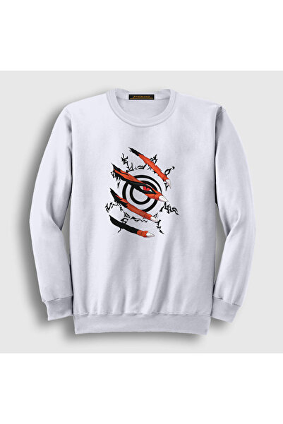 Presmono Unisex White Kyuubi Anime Naruto Sweatshirt133811tt