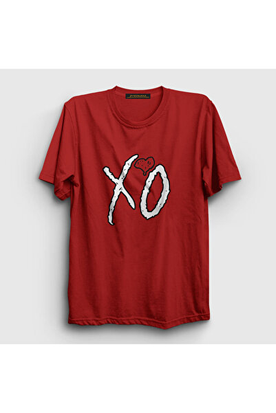 Presmono Unisex crveni Xo The Weeknd T-shirt 159063tt