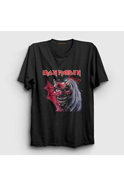 Presmono Unisex crni Purgatory metal Iron Maiden T-shirt 513493tt