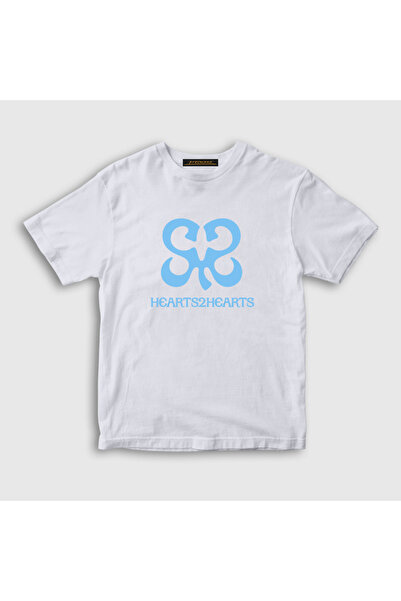 Presmono Unisex Kids White Logo K-Pop Hearts2Hearts T-Shirt 598248Tt