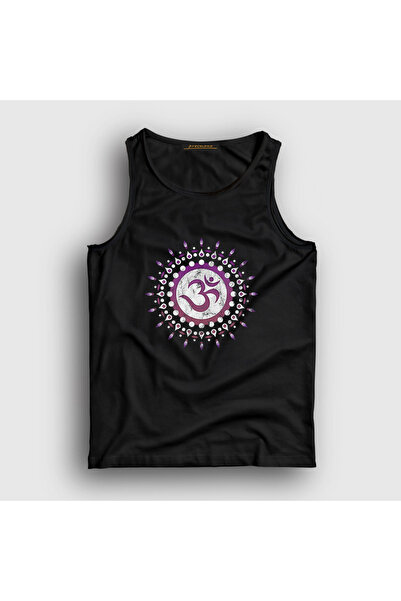 Presmono Unisex crna majica bez rukava sa simbolom Om za meditaciju i jogu 51...