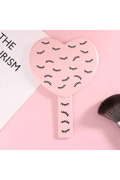 Choice pink1 1 Pcs High Definition Handheld Heart-shaped Eyelash Mirror Eyela...