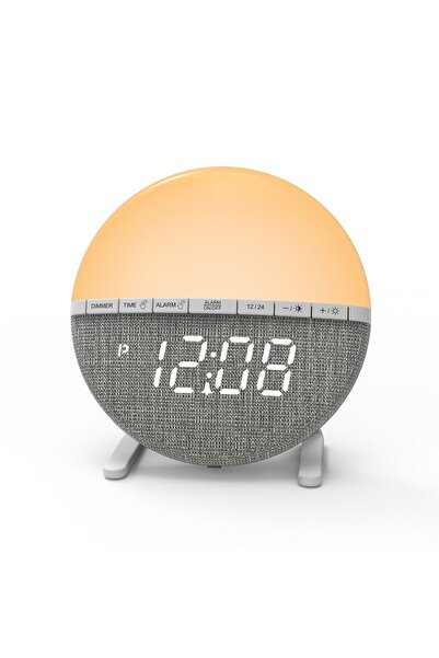 Choice WHITE Sunrise Wake-Up Light Alarm Clock Color Changing Night Light wit...