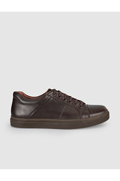 Cabani Brown Genuine Leather Men's Sneaker