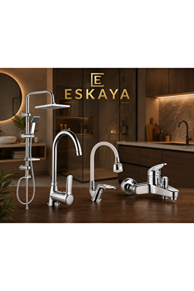 ESHOME Lüx 4'lü Set Robot Yagmurlama Tepe Duş Seti - Banyo - Mutfak - Lavabo ...